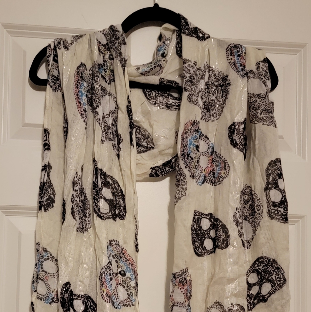 Pier 1 Imports Sugar Skull Scarf